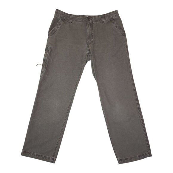G.H. Bass & Co. Mens Cargo Pants 34W 30L Gray Cotton Blend Relaxed Fit - Picture 1 of 11